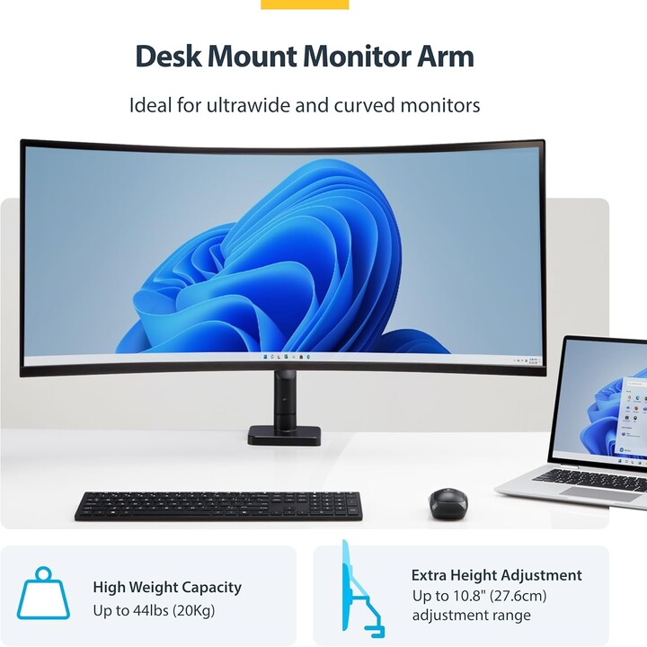 STARTECH Soporte de sobremesa VESA para monitor curvo de 49" Ultrawide 32:9