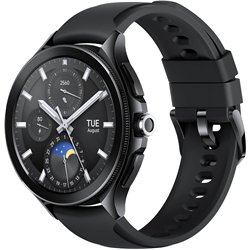 Xiaomi Watch 2 Pro LTE Acier noir avec bracelet en fluorocarbone noir Remis à neuf