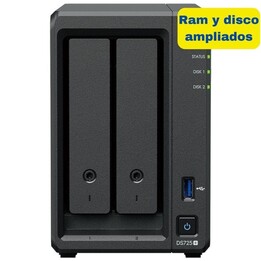 Synology Diskstation DS725+ NAS/ 2 baies 3,5´- 2,5´/ 8 Go DDR4/ 8 To/ Format tour