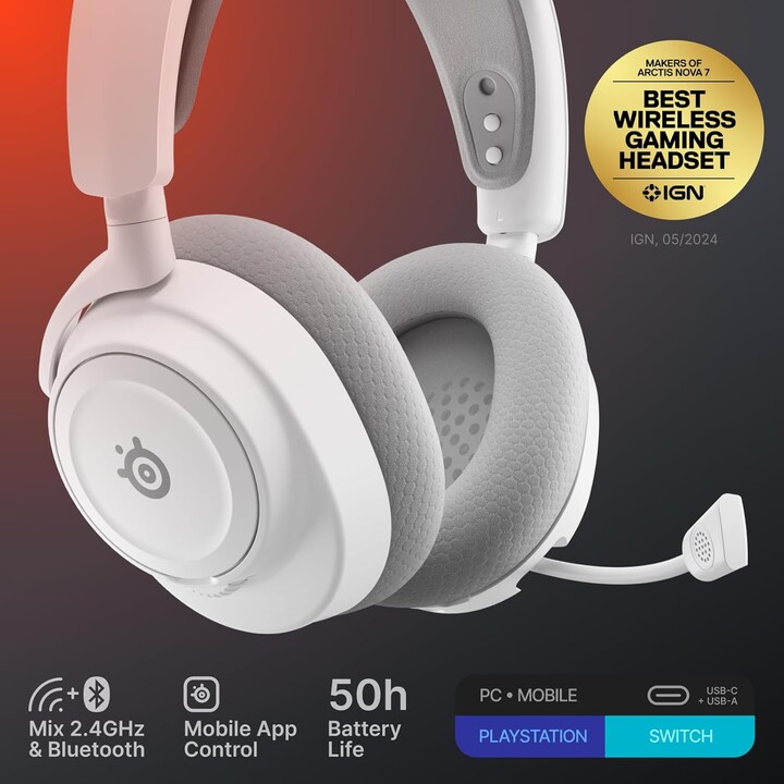 Cuffie Steelseries - Arctis Nova 7 Gen 2 Bianco (61731)
