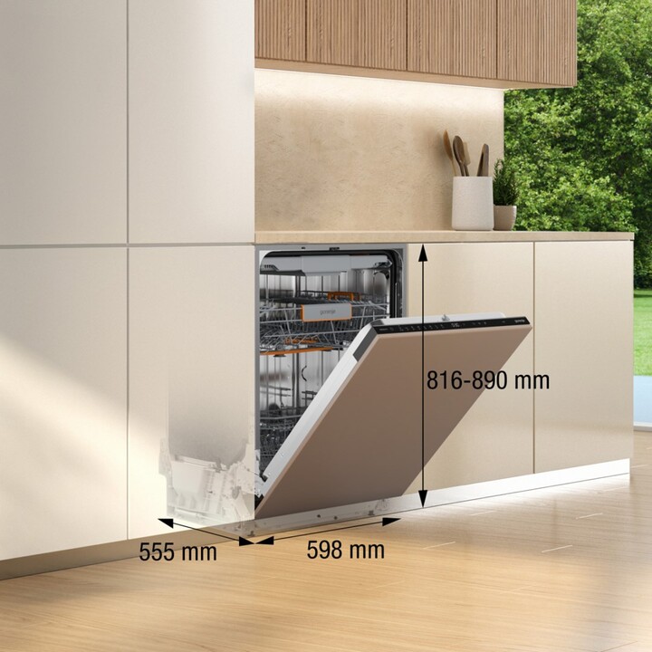 Gorenje GV663B65XXL, Lavavajillas bajo encimera extra grande para 14 cubiertos Clase D con función rápida, Inox