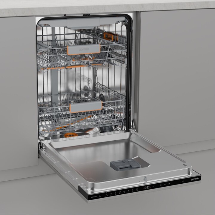 Gorenje GV663B65XXL, Lavavajillas bajo encimera extra grande para 14 cubiertos Clase D con función rápida, Inox