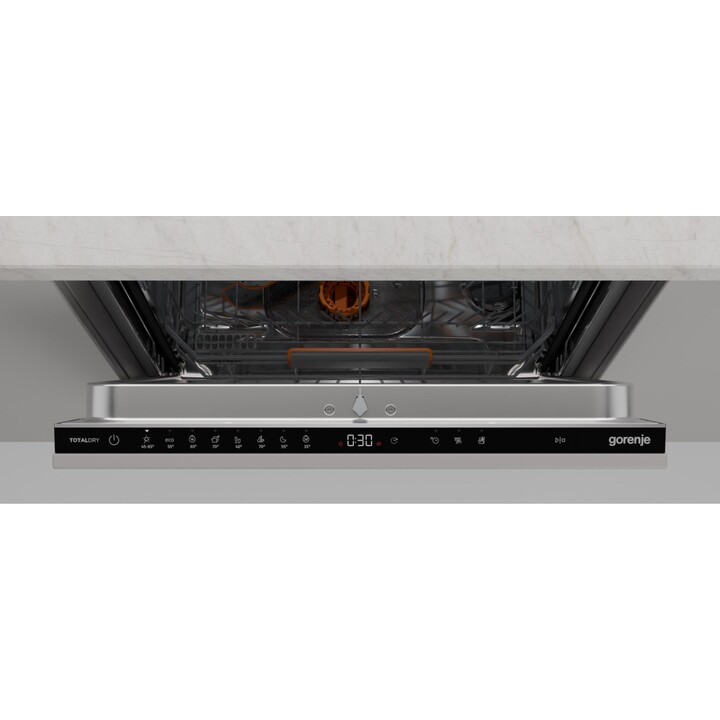 Gorenje GV663B65XXL, Lavavajillas bajo encimera extra grande para 14 cubiertos Clase D con función rápida, Inox
