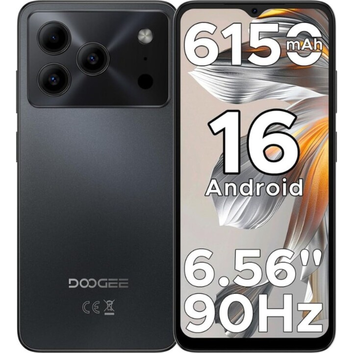 Smartphone Doogee Note 56 Plus, 6GB 256GB, 6.56 IPS HD+, 6150mAh, Negro