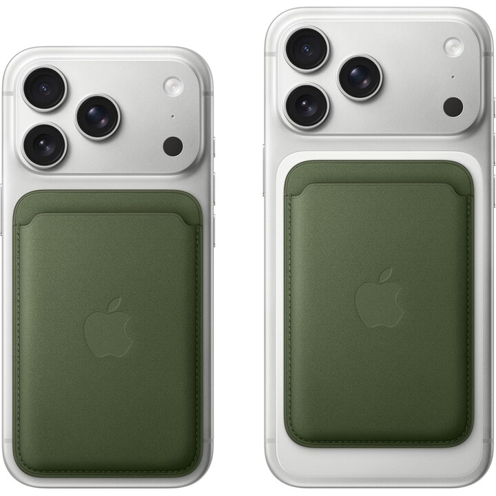 Cartera de trenzado fino con MagSafe para el iPhone - Musgo