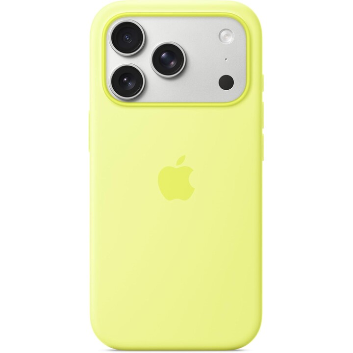 iPhone 17 Pro Silicone Case with MagSafe — Neon Yellow