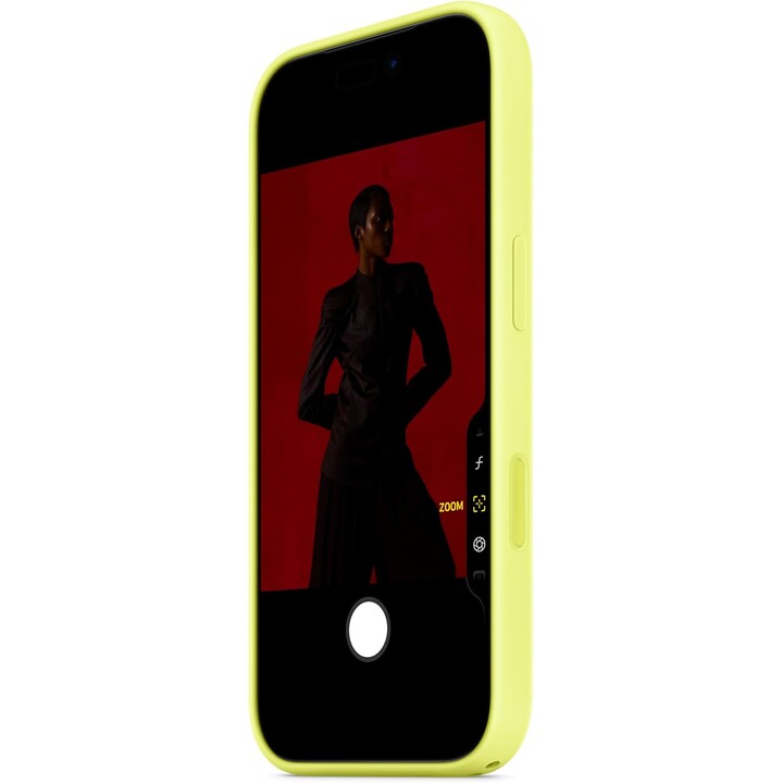Funda de silicona con MagSafe para el iPhone 17 Pro — Amarillo neón