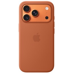 Custodia in silicone per iPhone 17 Pro con MagSafe — Terracotta