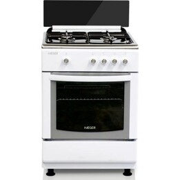 Haeger GC-SW6.003D, cucina a gas 60x60 con ampio forno da 64L e 4 bruciatori ad alta potenza per cucinare ogni giorno, bianco