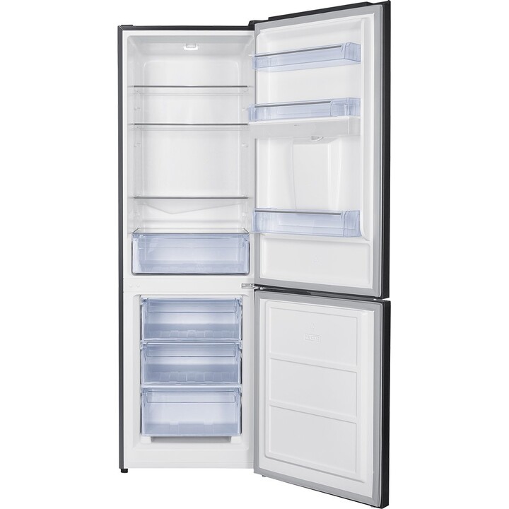 Haeger CR-32S.018A, 320L Classe E frigorífico combinado independente com sistema de refrigeração avançado, aço inoxidável