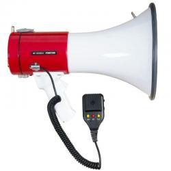 Mégaphone Fonestar MF-600SGU avec sirène / 25 W / USB / SD / Alimentation par piles / 12 V CC