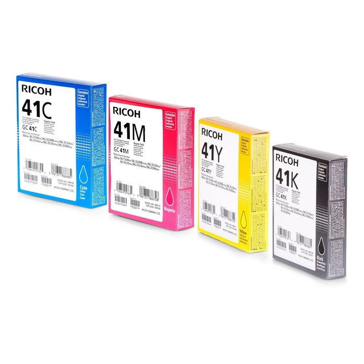 Cartuchos de tinta Ricoh Original Tipo GC 41 - Paquete de 4