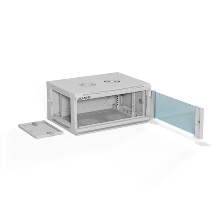 ALANTEC Armoire suspendue 19" 4U 600x450, couleur grise