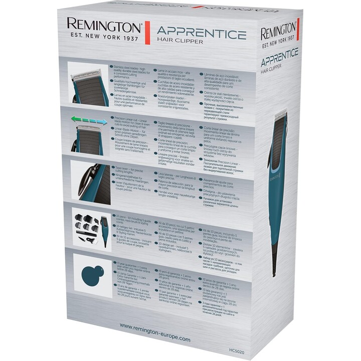 Remington apprentice hair clipper hc5020 blue/black
