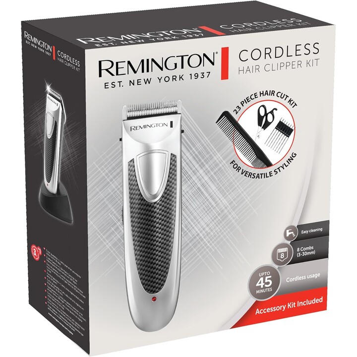 Cortapelos Remington Cordless Hair Clipper Kit HC5020/ con Batería/ 23 Accesorios