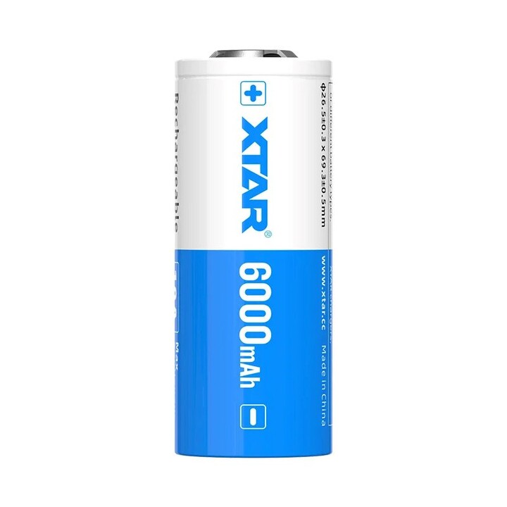 XTAR 26650 6000mAh protected Li-ion battery black