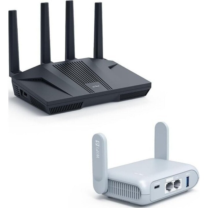 Roteador de bolso ALLNET Wireless AX 3000 Mbit para residências e viagens / Cliente WiFi OpenWRT