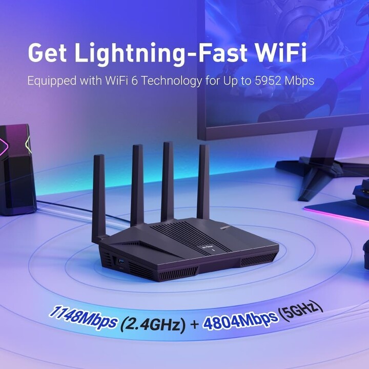 Router tascabile ALLNET Wireless AX 3000 Mbit per casa e viaggio / Client WiFi OpenWRT