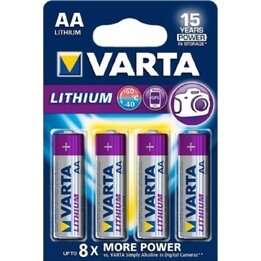 Varta Professional Lithium-Batterie, AA, Blisterpackung mit 4 Stück