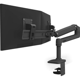 Lx Series Escritorio Doble Brazo Directo - Max 25 Pulgadas - Negro