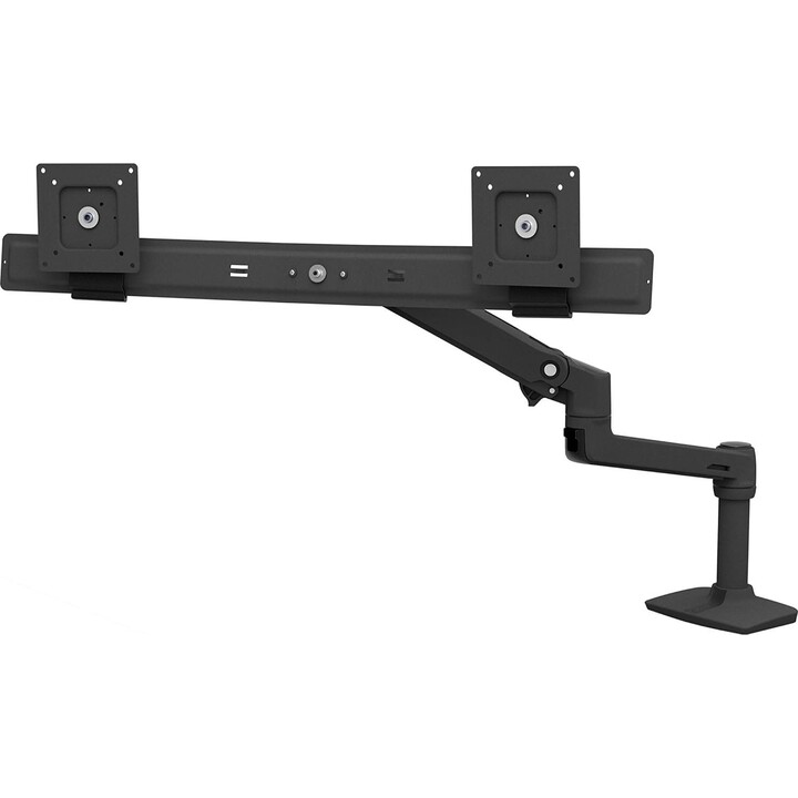 Lx Series Escritorio Doble Brazo Directo - Max 25 Pulgadas - Negro