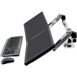 Lx Series Dual Side-By-Side Arm 27Inch Silver