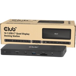 Station d'accueil Club3D 14-en-1 USB-C 150W Network Accessory Docking Station CSV-2540