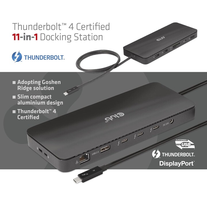Estação de ancoragem de acessórios NB 11 em 1 / Thunderbolt CSV-1581 Club3D