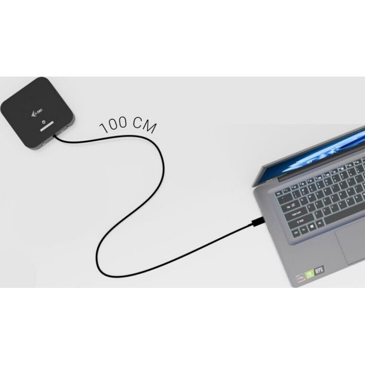 Estação de ancoragem I-Tec Usb-C Dual Hdmi com Power Delivery 100 W + Carregador Universal I-Tec 100W