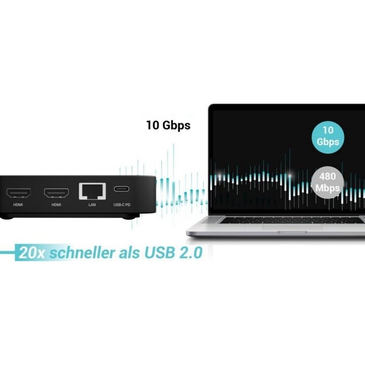 Estação de ancoragem I-Tec Usb-C Dual Hdmi com Power Delivery 100 W + Carregador Universal I-Tec 100W