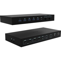 I-Tec Usb-C Kvm Dock Pro For Three Hosts Dual Video With 2X Power Delivery Max 92W