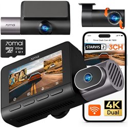 70mai Dash Cam 4K T800 + Caméra arrière 70mai RC41 - Ensemble Premium