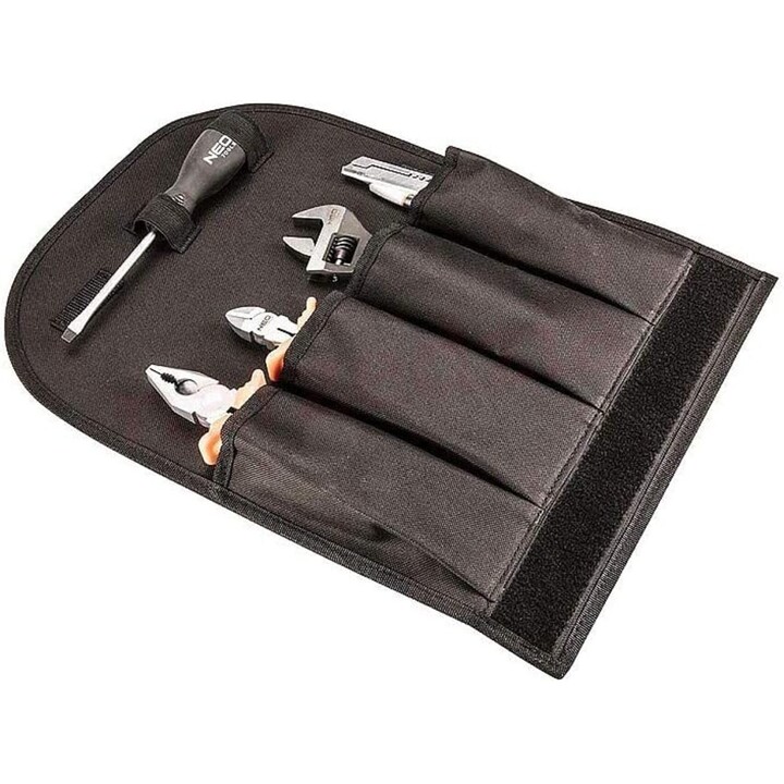 Neo Tools 84-303 sac à dos à outils à roulettes en polyester 600D noir et orange