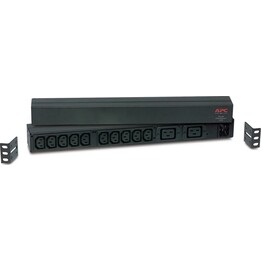 PDU a rack APC, base 120V-240V/16A, (12) uscite, montaggio a rack orizzontale 1U (AP9559) Nero