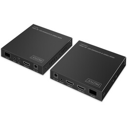 Juego de extensores KVM de fibra HDMI - 4K/60Hz - 40 km/300 m - IP 1G - Negro