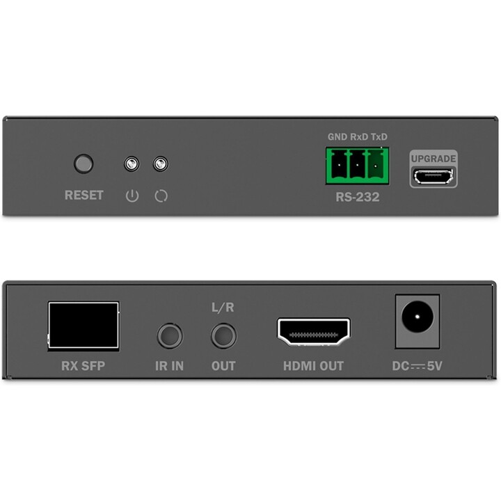 HDMI Fiber KVM Extender Set - 4K/60Hz - 40 km/300m - IP 1G - Black