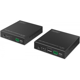 HDMI Fiber KVM Extender Set - 4K/60Hz - 40 km/300m - IP 1G - Black