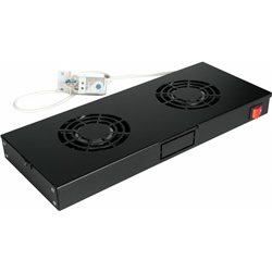 EQUIP 19" fan module for server racks. 2x fans RAL9005