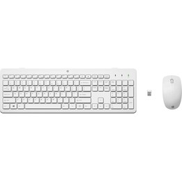 HP 230, Combo de teclado y ratón inalámbrico, Teclado QWERTY en español, Blanco