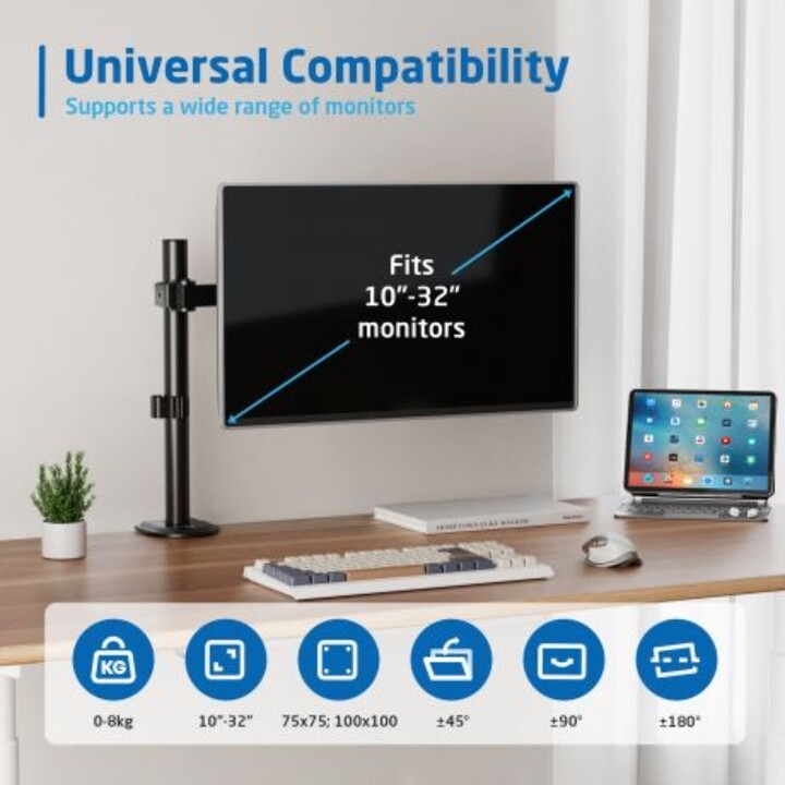 Ewent Soporte para a Monitor Mesa brazo único 13-34"