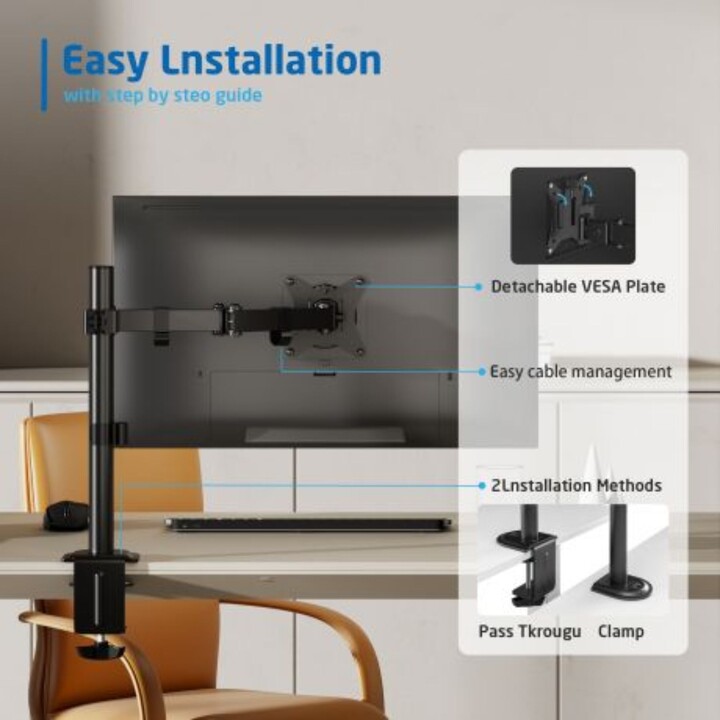 Ewent Soporte para a Monitor Mesa brazo único 13-34"