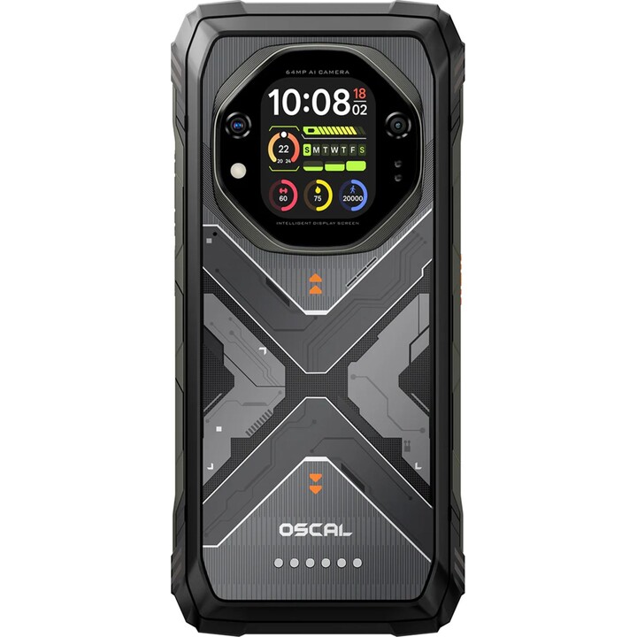 Oscal Tank 1 5G, 12 GB 256 GB, 6,78 LCD IPS FHD+, 20000 mAh, Schwarz