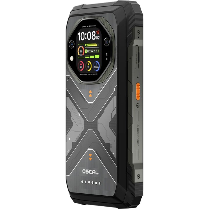 Oscal Tank 1 5G, 12 GB 256 GB, 6,78 LCD IPS FHD+, 20000 mAh, Schwarz