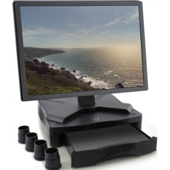Support élévateur pour moniteur Ewent avec tiroir, noir