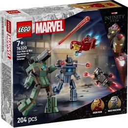 LEGO MARVEL 76320 Homem de Ferro e Máquina de Combate vs. Drones Martelo