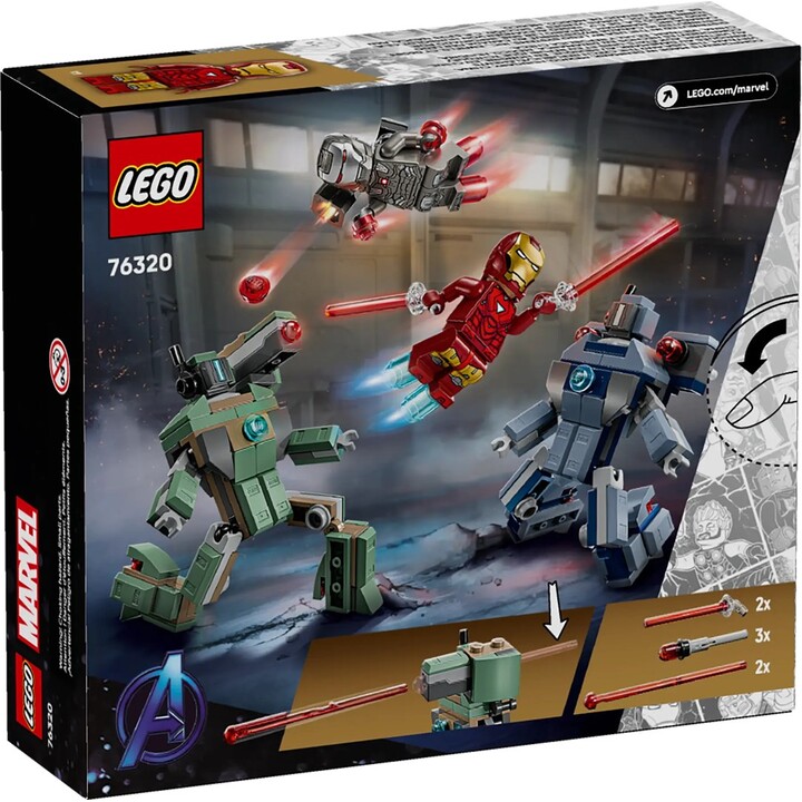 LEGO MARVEL 76320 Iron Man & War Machine vs. Hammer Drones