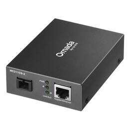 TP-Link Omada MC211CS-2 Convertitore multimediale 1000 Mbit/s 1310 nm Monomodale Nero