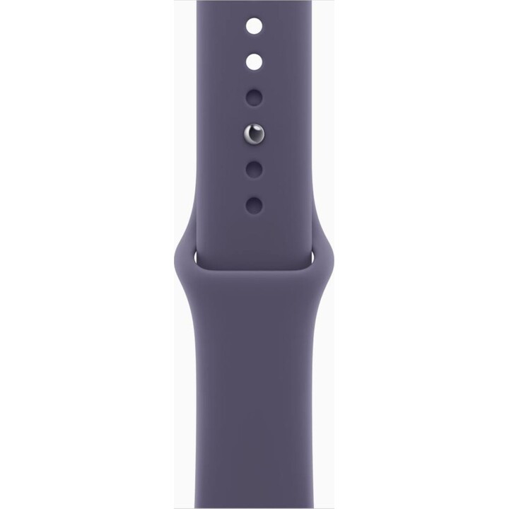 Apple Watch Series 11 GPS Cellular Cassa in alluminio argento da 46 mm con cinturino Sport lilla S/M