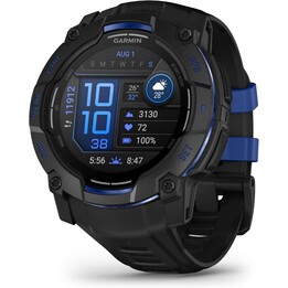 Garmin Instinct 3 AMOLED 50 mm Noir avec bracelet noir/bleu