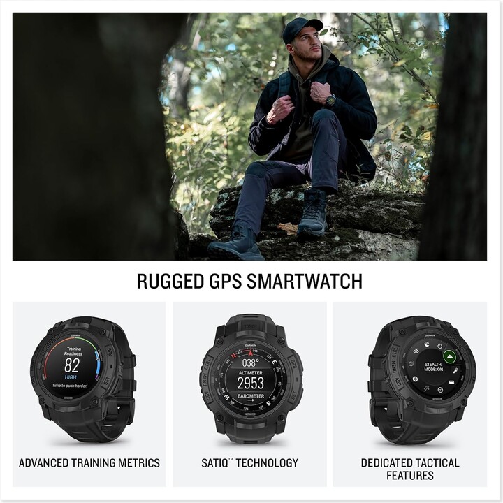 Garmin Instinct 3 Tactical Edition AMOLED 50mm Negro